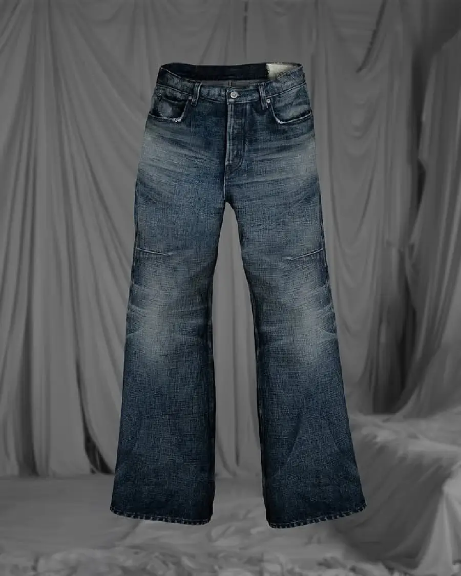 Ktwo Studios Washed Indigo Denim Jeans Ktwo Studios Washed Indigo Denim Jeans